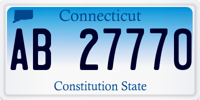 CT license plate AB27770