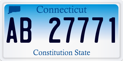 CT license plate AB27771