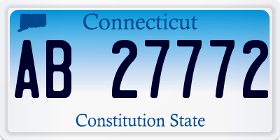 CT license plate AB27772