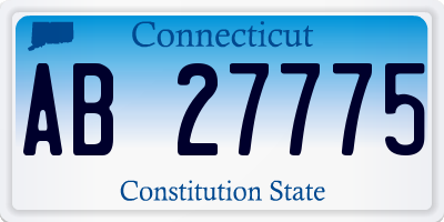 CT license plate AB27775