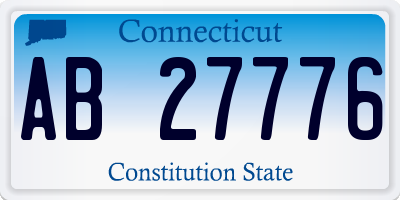 CT license plate AB27776