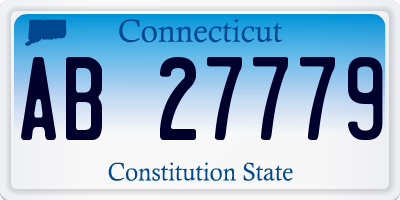 CT license plate AB27779