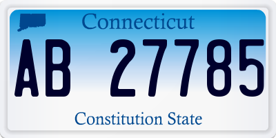 CT license plate AB27785