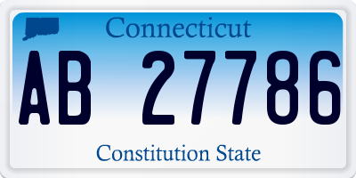 CT license plate AB27786