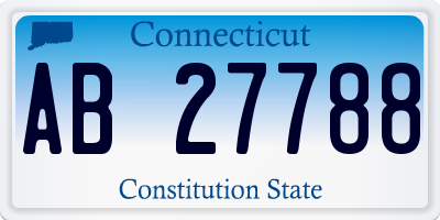 CT license plate AB27788