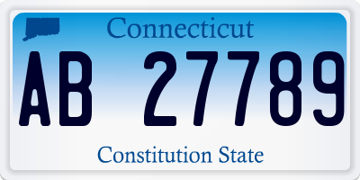 CT license plate AB27789