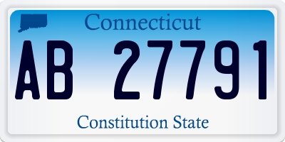 CT license plate AB27791