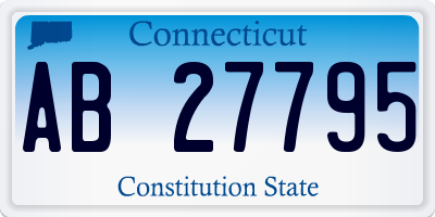 CT license plate AB27795