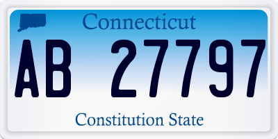 CT license plate AB27797