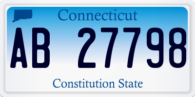 CT license plate AB27798