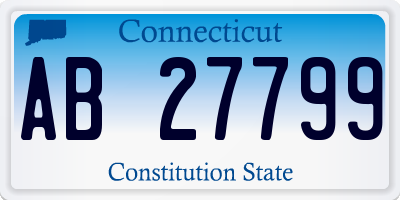 CT license plate AB27799