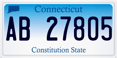 CT license plate AB27805