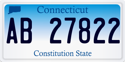 CT license plate AB27822