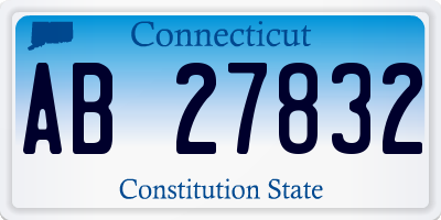 CT license plate AB27832