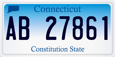 CT license plate AB27861