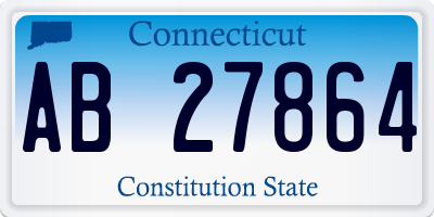 CT license plate AB27864
