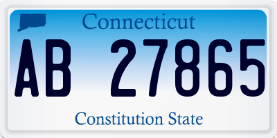 CT license plate AB27865