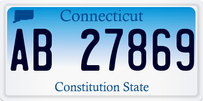 CT license plate AB27869