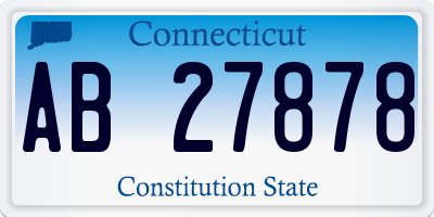 CT license plate AB27878