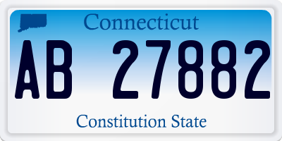 CT license plate AB27882