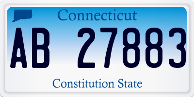 CT license plate AB27883