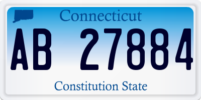 CT license plate AB27884