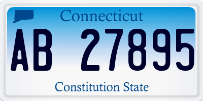 CT license plate AB27895