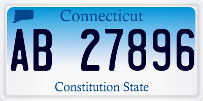 CT license plate AB27896