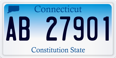 CT license plate AB27901