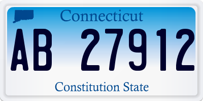 CT license plate AB27912