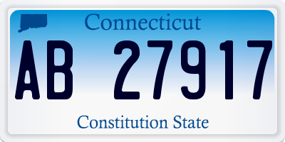 CT license plate AB27917