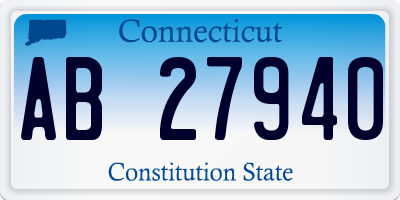 CT license plate AB27940