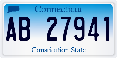 CT license plate AB27941