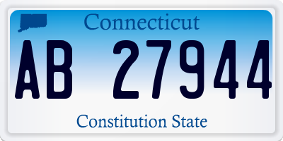CT license plate AB27944