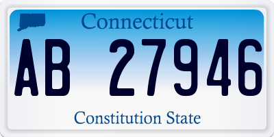 CT license plate AB27946