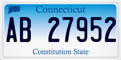 CT license plate AB27952