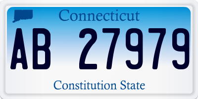 CT license plate AB27979