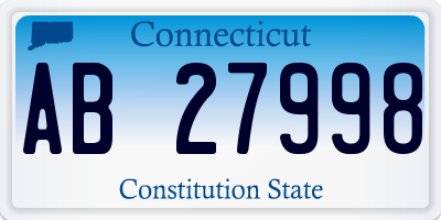 CT license plate AB27998