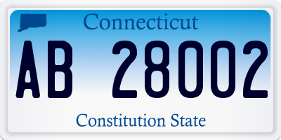 CT license plate AB28002
