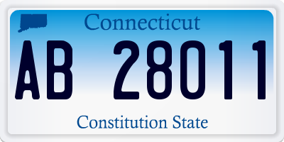 CT license plate AB28011