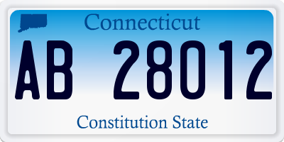 CT license plate AB28012