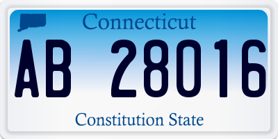 CT license plate AB28016