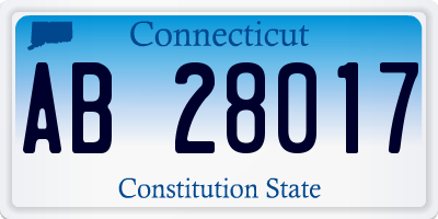 CT license plate AB28017