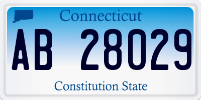 CT license plate AB28029