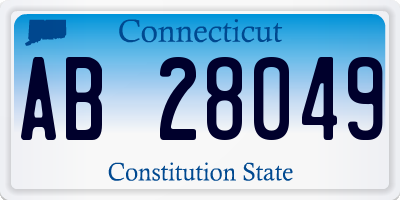 CT license plate AB28049
