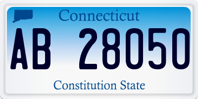 CT license plate AB28050