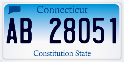 CT license plate AB28051