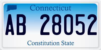 CT license plate AB28052
