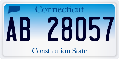 CT license plate AB28057