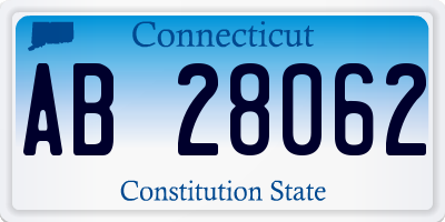 CT license plate AB28062